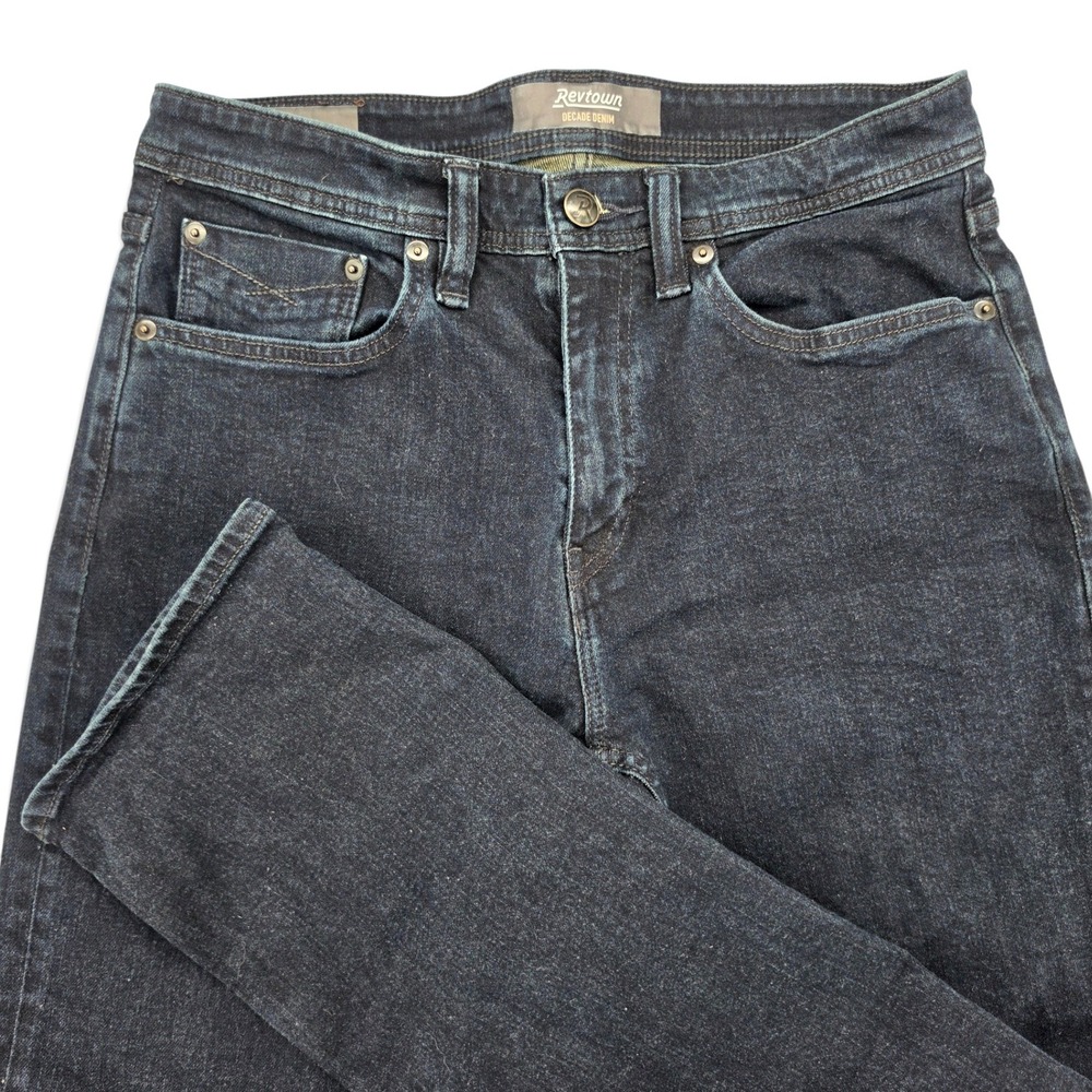 Revtown Sharp Jeans Mens 32x32 Dark Wash Straight Stretch Premium Modern Denim